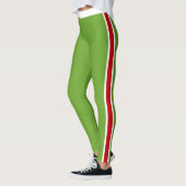 Cheful and Festive Red White and Green Leggings (Links)