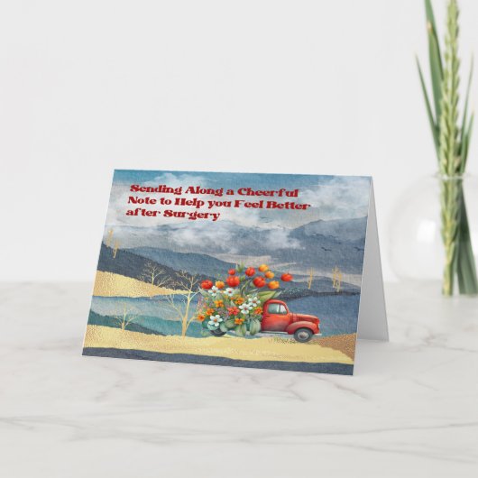 Cheful Get Well Kaart Truck & Golden Landscape (Voorkant)