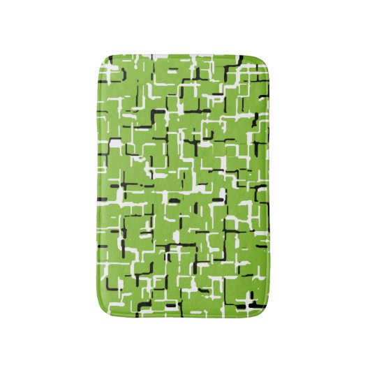 Cheful Green/White/Black Trendy Badmat (Voorkant Verticaal)