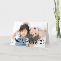 Cheful Hug Editable Color Holiday-fotokaart