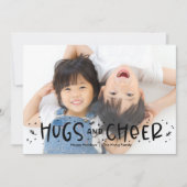 Cheful Hug Editable Color Holiday-fotokaart Feestdagenkaart (Voorkant)