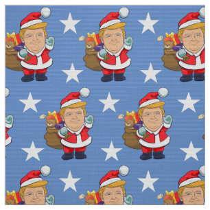 Cheful President Donald Trump Santa Kerstmis Stof