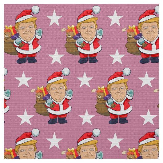Cheful President Donald Trump Santa| Kerstmis Stof (Swatch)
