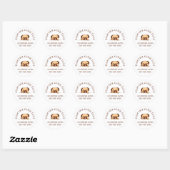 Cheful Pug Dog Peking boven Custom Text Ronde Sticker (Vel)