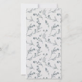 Cheful Rozen Floral Teapot Wedding Menu Card (Achterkant)