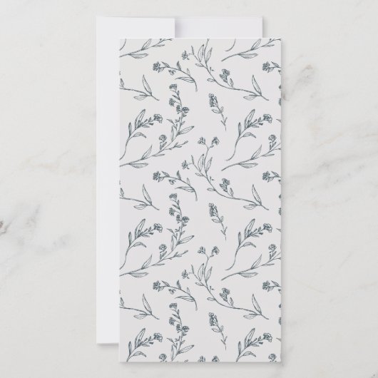 Cheful Rozen Floral Teapot Wedding Menu Card (Achterkant)