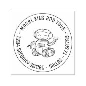 Cheful Speelgoed Robot Business Round Address Zelfinktende Stempel (Design)