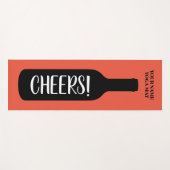 Cheges grappige wijnflessen silhouette, aangepaste yogamat (Voorkant (horizontaal))