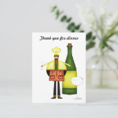 Chelf Bedankt voor het diner postkaart (Staand voorkant)