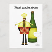 Chelf Bedankt voor het diner postkaart (Voorkant)