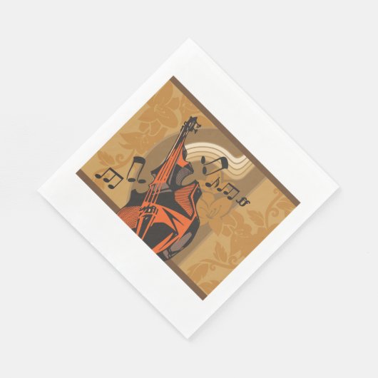 Chello Musical Instrument Paper Napkins Servet (Hoek)
