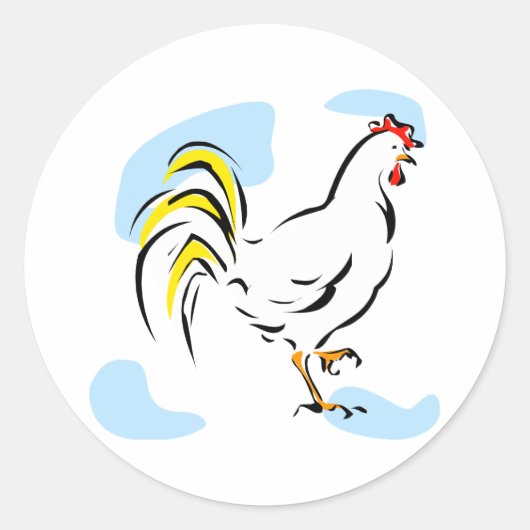 Chelly Chicken Ronde Sticker (Voorkant)