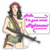 Chelly Duvalla: Ik ben je ergste nachtmerrie-Stick Sticker (Voorkant)