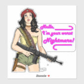 Chelly Duvalla: Ik ben je ergste nachtmerrie-Stick Sticker (Vel)