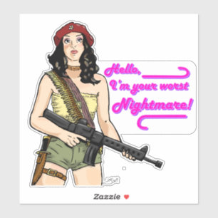 Chelly Duvalla: Ik ben je ergste nachtmerrie-Stick Sticker