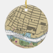 Chelsea Boston MA Nautical Chart Keramisch Ornament (Achterkant)