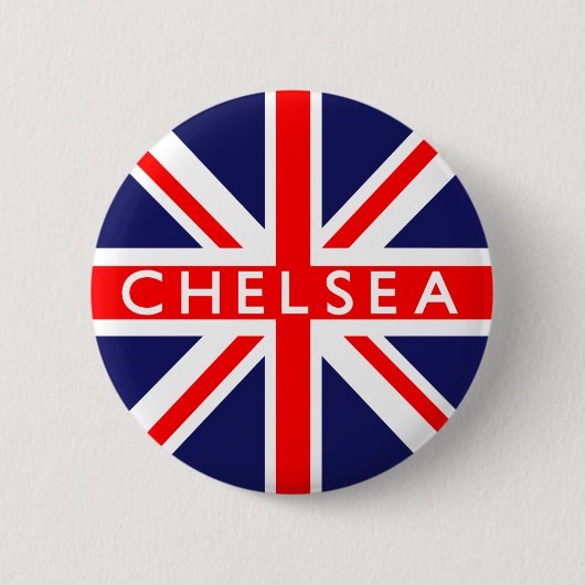 Chelsea: Britse vlag Ronde Button 5,7 Cm (Voorkant)