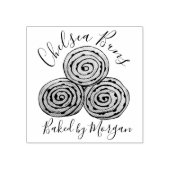 Chelsea Buns Currant Roll Bakery was een uitgelekt Rubberstempel (Afrduk)
