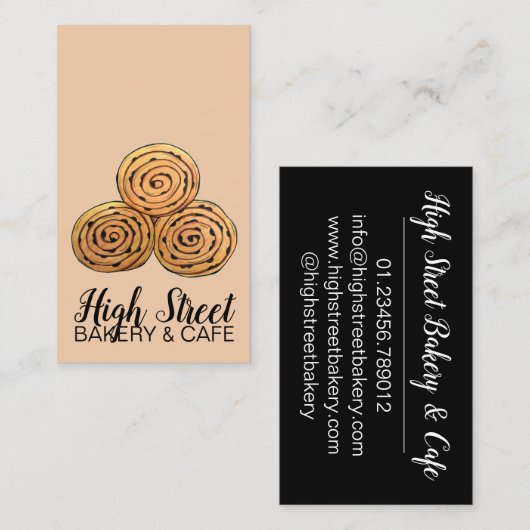 Chelsea Buns Currant Roll Bakery was een uitgelekt Visitekaartje (Voorkant / Achterkant)