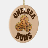Chelsea Buns UK Currant Bun Bakery British Food Keramisch Ornament (Rechts)