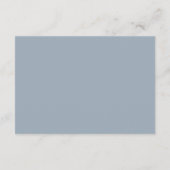 Chelsea Dusty Blue Modern Wedding Informatiekaartje (Achterkant)
