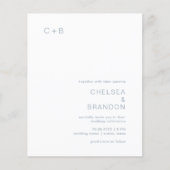 Chelsea Dusty Blue Modern Wedding Invitation (Voorkant)