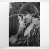 Chelsea Dusty Roze Moderne bruiloft Drieluik Uitnodiging (Binnenkant midden)