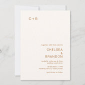 Chelsea Earthy Neutrals Modern Wedding Kaart (Voorkant)