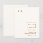 Chelsea Earthy Neutrals Moderne Uitnodiging voor T (Voorkant / Achterkant)