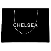 Chelsea Elegant Gift Bag in zwart-wit Large Cadeautasje (Voorkant)
