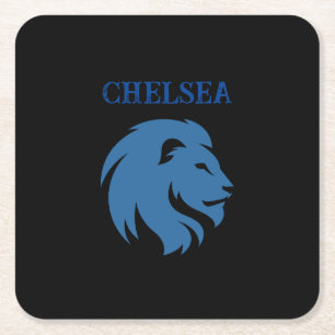 Chelsea FC met leeuw-afbeelding. . Onderzetters