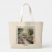 Chelsea Flower Show in de regen Canvas tas (Achterkant)
