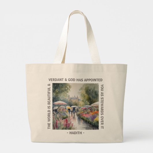 Chelsea Flower Show in de regen Canvas tas (Achterkant)
