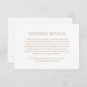 Chelsea Gold Moderne bruiloft Informatiekaartje (Voorkant / Achterkant)