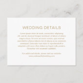 Chelsea Gold Moderne bruiloft Informatiekaartje (Voorkant)