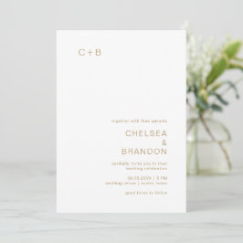 Chelsea Gold Moderne bruiloft Kaart