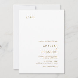 Chelsea Gold Moderne bruiloft Kaart