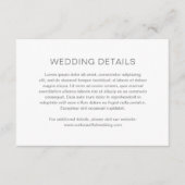 Chelsea Grey Modern Wedding Informatiekaartje (Voorkant)