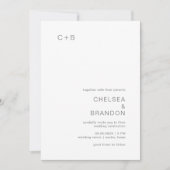 Chelsea Grey Modern Wedding Kaart (Voorkant)