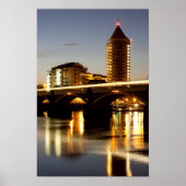 Chelsea Harbour tegen zonsondergang Poster (Voorkant)