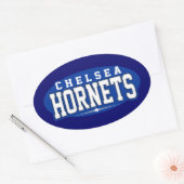 Chelsea High School; Hornets Ovale Sticker (Envelop)