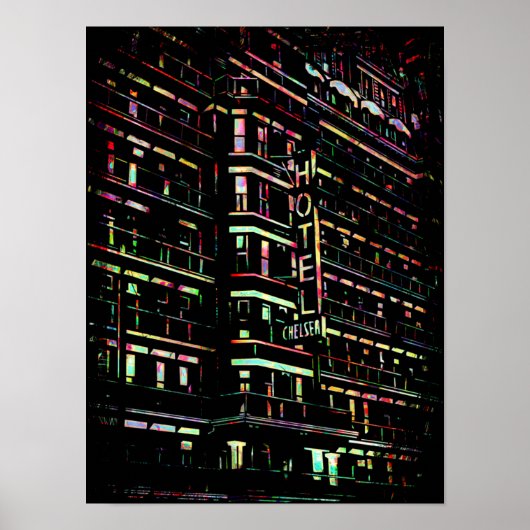 Chelsea Hotel New York City Poster Print (Voorkant)