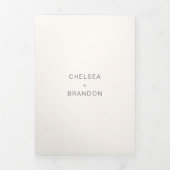 Chelsea Ivory Modern Wedding Drieluik Uitnodiging (Cover)
