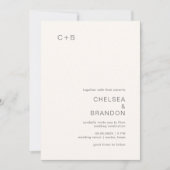 Chelsea Ivory Modern Wedding Kaart (Voorkant)
