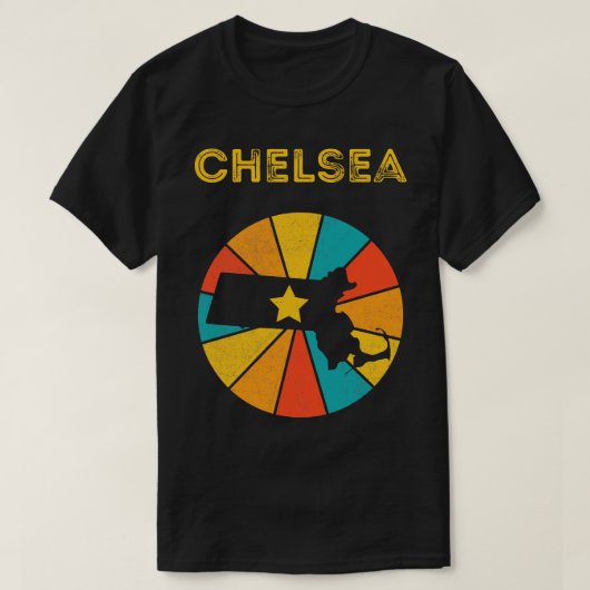 Chelsea Massachusetts  Verdrietig Souvenir T-shirt (Design voorkant)