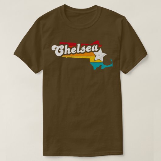 Chelsea Massachusetts  Verdrietig Souvenir T-shirt (Design voorkant)