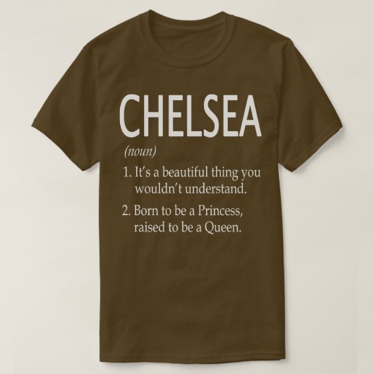 Chelsea Naam Gift T-shirt (Design voorkant)