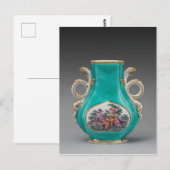 Chelsea Porselein Turquoise Vaas Briefkaart (Voorkant / Achterkant)