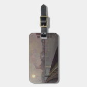 Chelsea Power Station bij Nacht Bagagelabel (Voorkant verticaal)