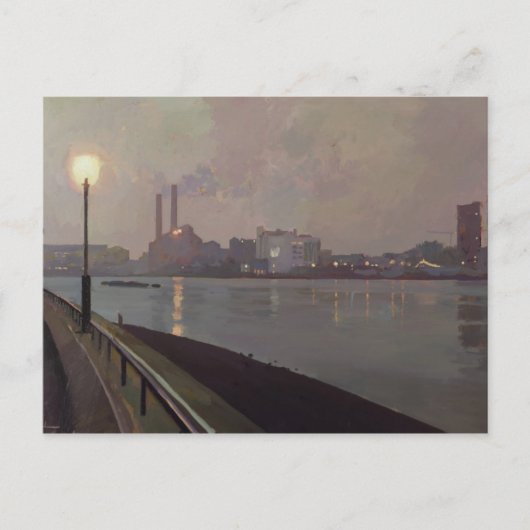 Chelsea Power Station bij nacht Briefkaart (Voorkant)